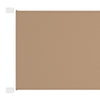 Vidaxl Luifel Vertical 100x600 cm Oxford tissu taupe