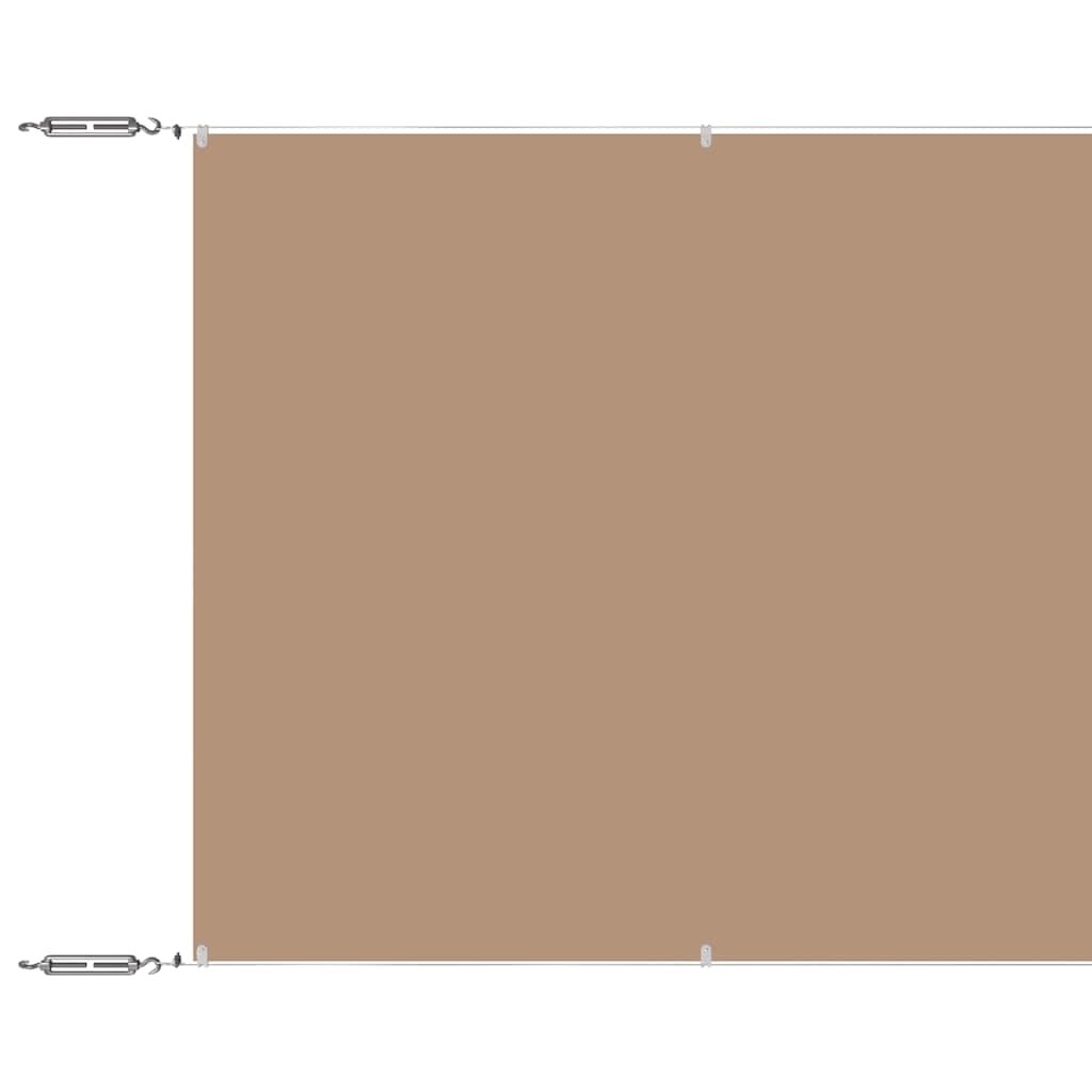 Vidaxl Luifel Vertical 100x100 cm Oxford tissu taupe