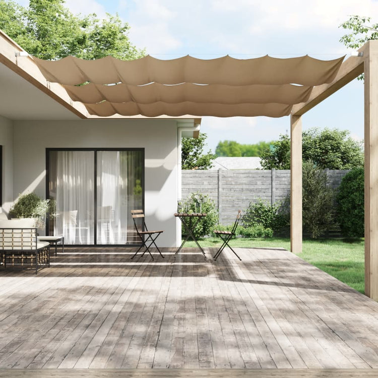 Vidaxl Luifel Vertical 140x360 cm Oxford tissu taupe