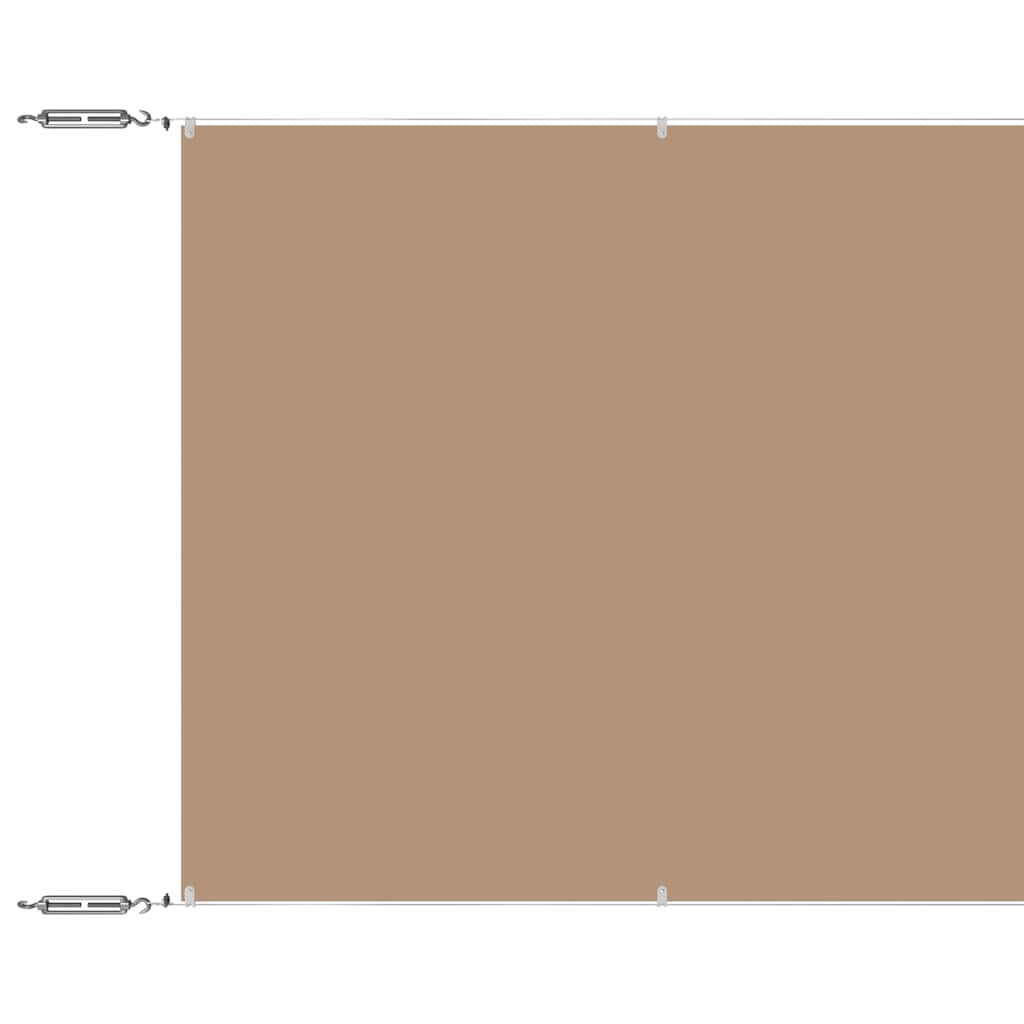 Vidaxl Luifel Vertical 140x800 cm Oxford tissu taupe