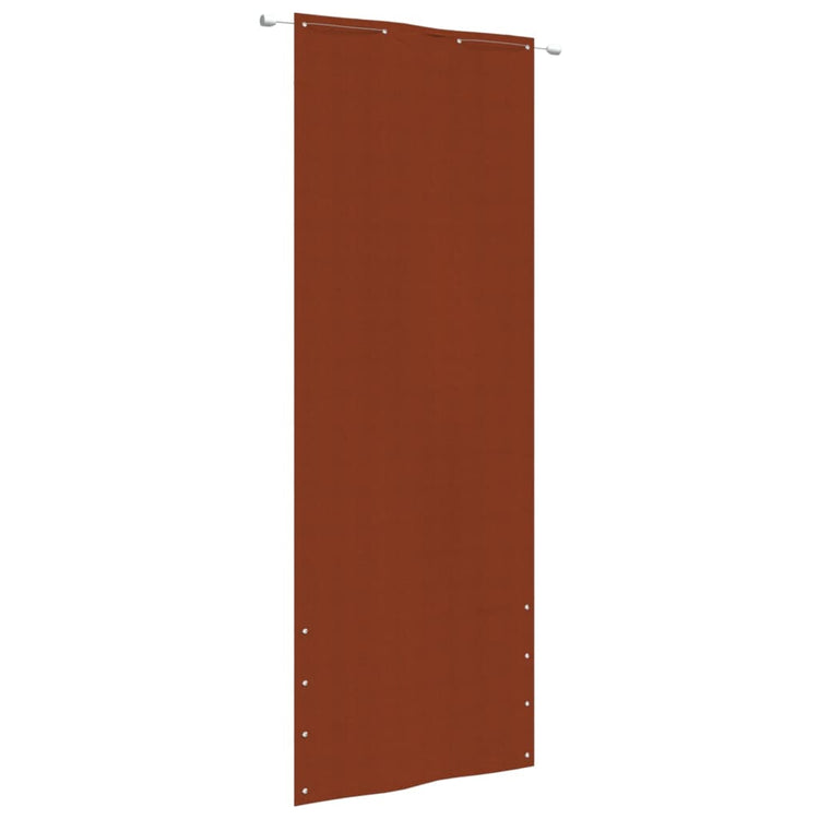 Écran de balcon Vidaxl 80x240 cm Oxford tissu en terre cuite -colored