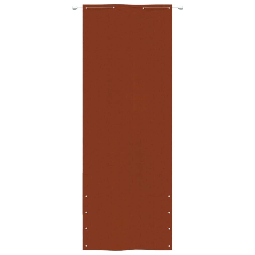 Écran de balcon Vidaxl 80x240 cm Oxford tissu en terre cuite -colored