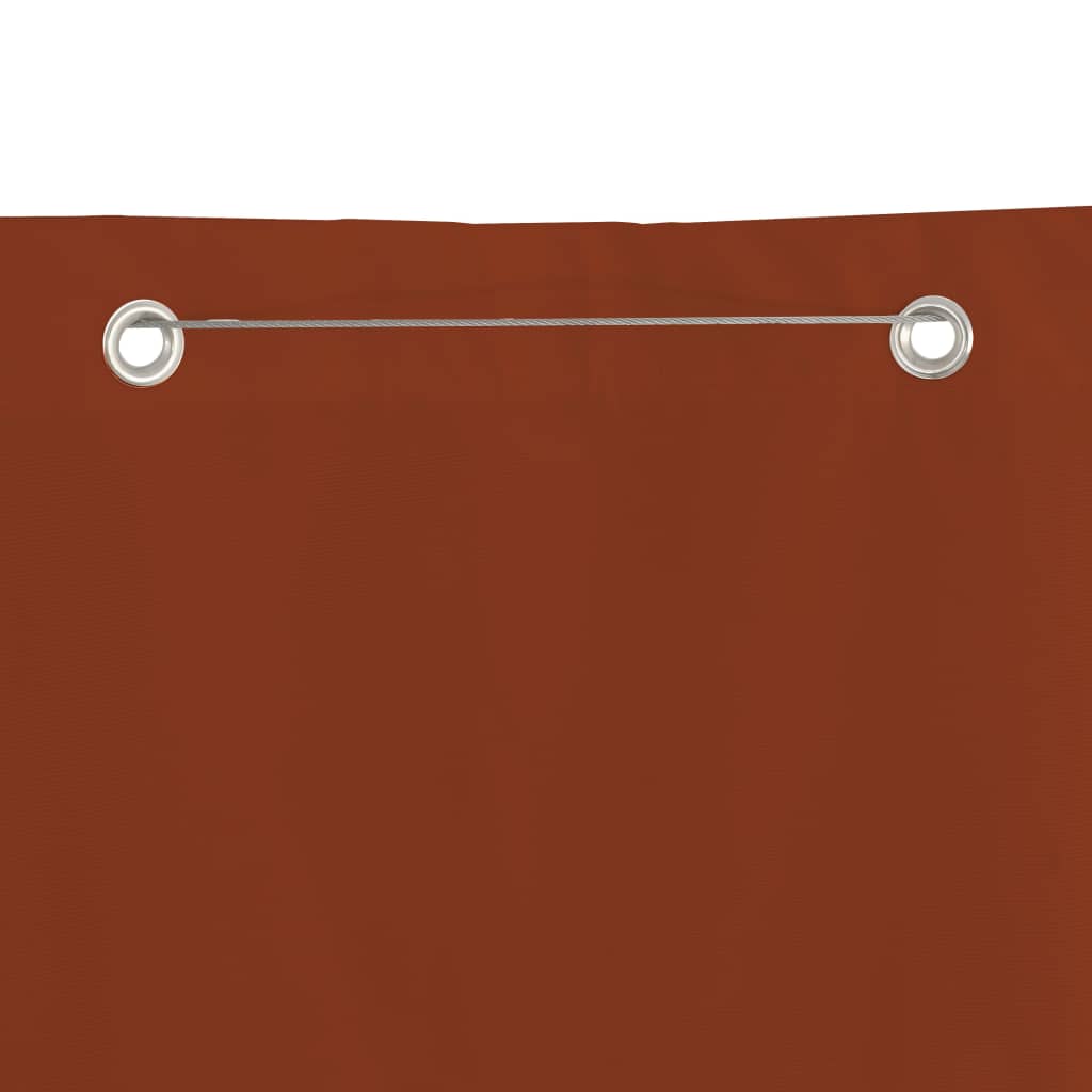 Écran de balcon Vidaxl 80x240 cm Oxford tissu en terre cuite -colored