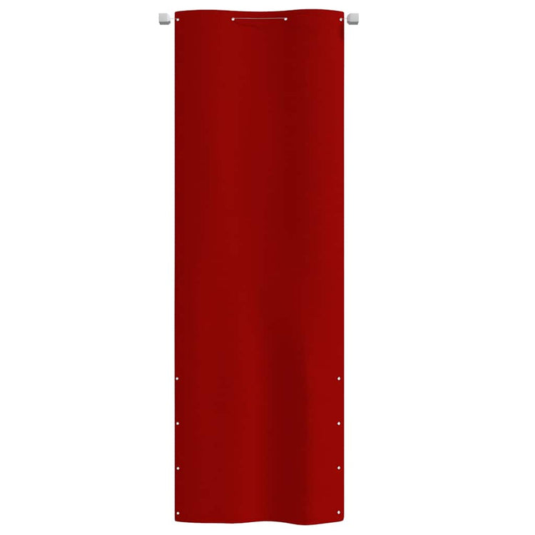 Écran de balcon Vidaxl 80x240 cm Oxford tissu rouge