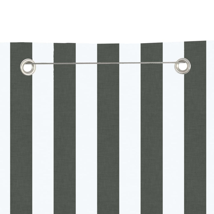 Écran de balcon Vidaxl 140x240 cm Oxford tissu anthracite -colored and blanc