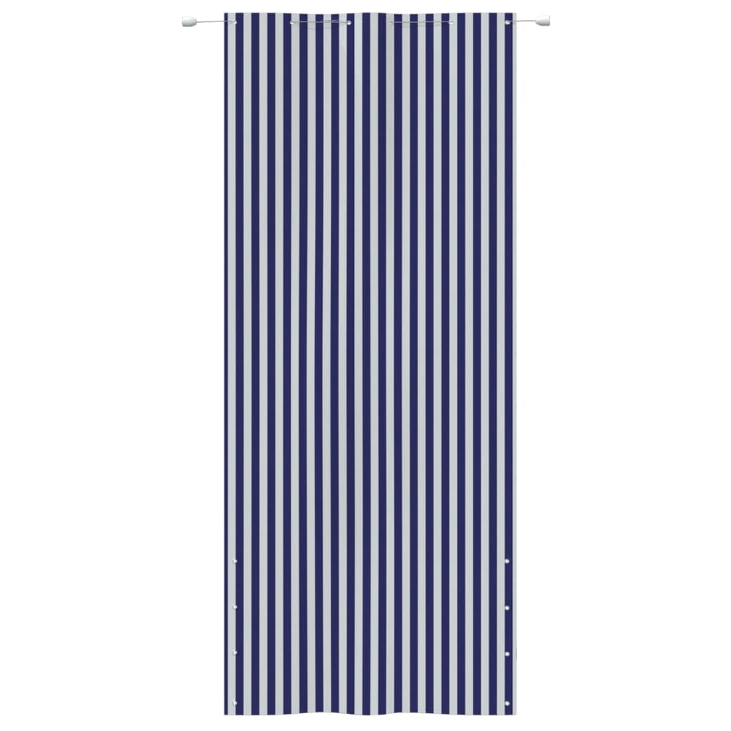 Écran de balcon Vidaxl 120x240 cm Oxford tissu bleu et blanc