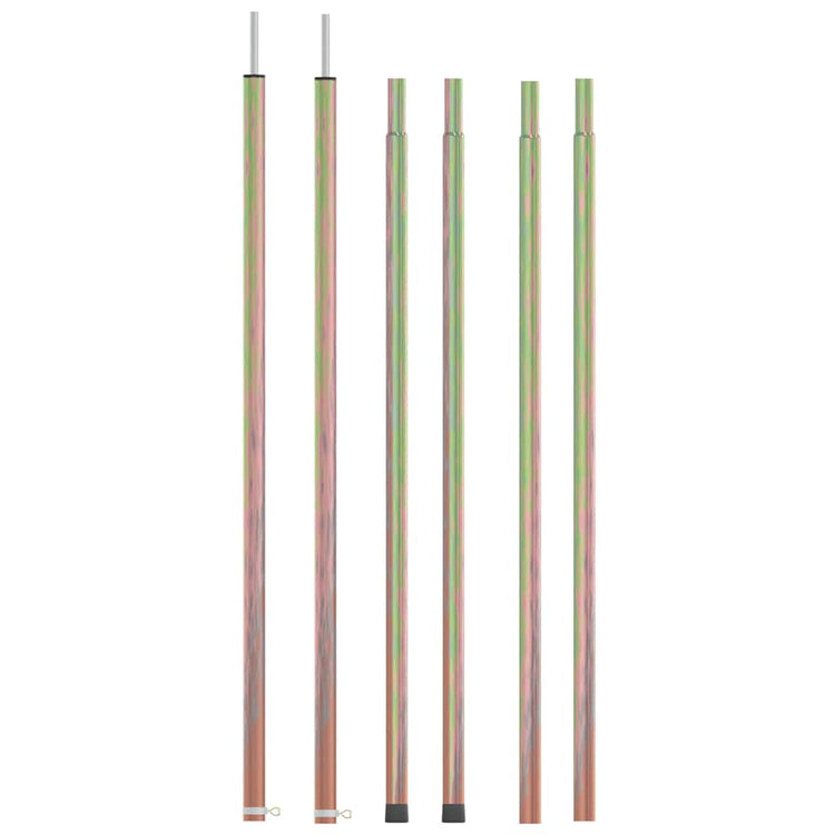 Pôles de tente Vidaxl 2 PC télescopiques 170-255 cm Acier galvanisé