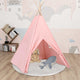 VidaXL tente tipi pour enfants avec sac 120x120x150 cm peau de pêche rose