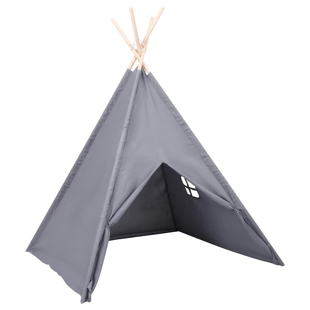 VidaXL tente tipi pour enfants avec sac 120x120x150 cm gris peau de pêche