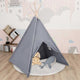VidaXL tente tipi pour enfants avec sac 120x120x150 cm gris peau de pêche
