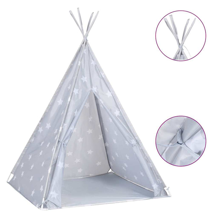 Vidaxx tente tipi pour enfants avec sac 115x115x160 cm polyester gris