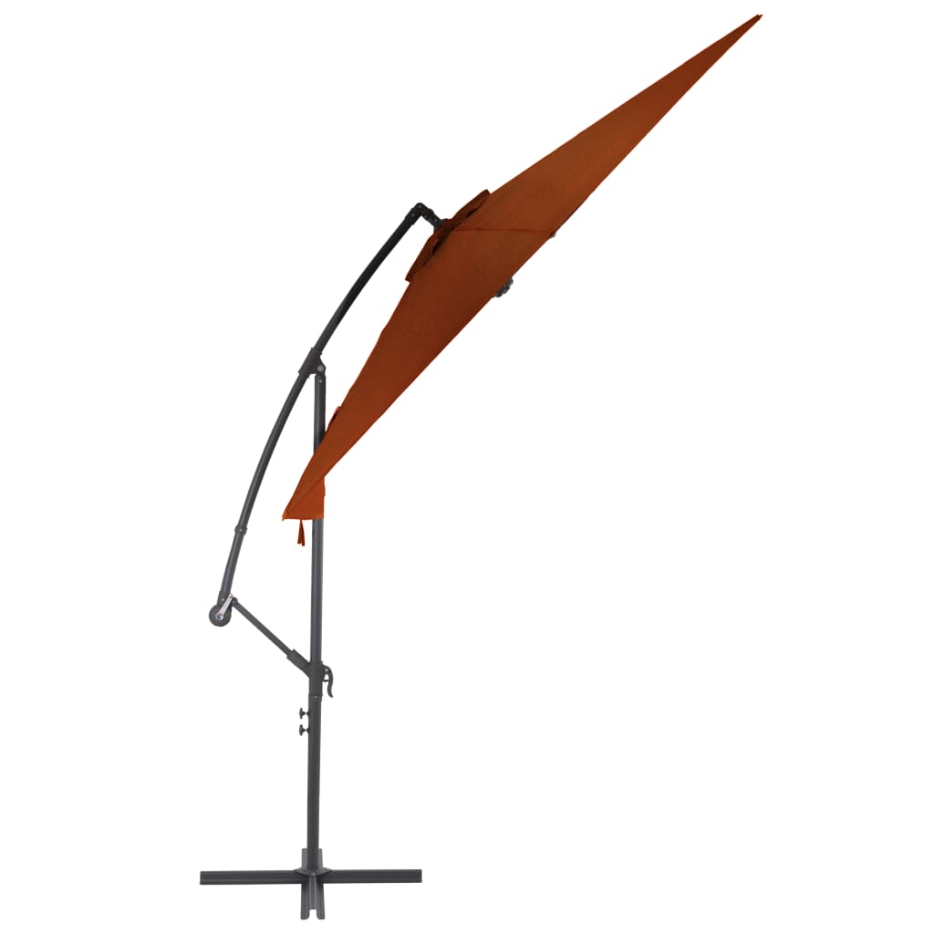 Vidaxl Parasol flottant avec poteau en aluminium 300 cm en terre cuite -colored