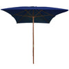 Vidaxl parasol avec poteau en bois 200x300 cm bleu