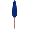 Parasol vidaxl avec poteau en bois 270 cm bleu