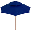 Vidaxl Parasol Double Decker avec poteau en bois 270 cm bleu