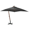 Vidaxl Parasol flottant avec pôle 3x3 m Pine solide-bois anthracite -colored