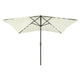 Parasol vidaxl avec LED et poteau en acier 2x3 m de sable