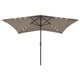 Parasol vidaxl avec LED et poteau en acier 2x3 m taupe
