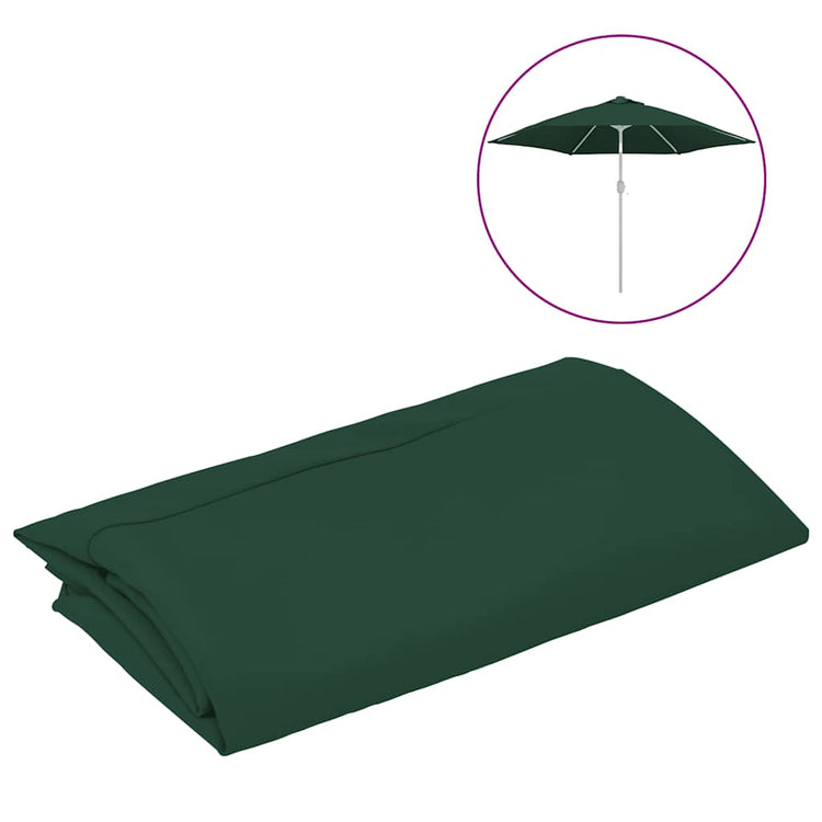 Tissu de remplacement Vidaxl pour parasol 300 cm vert