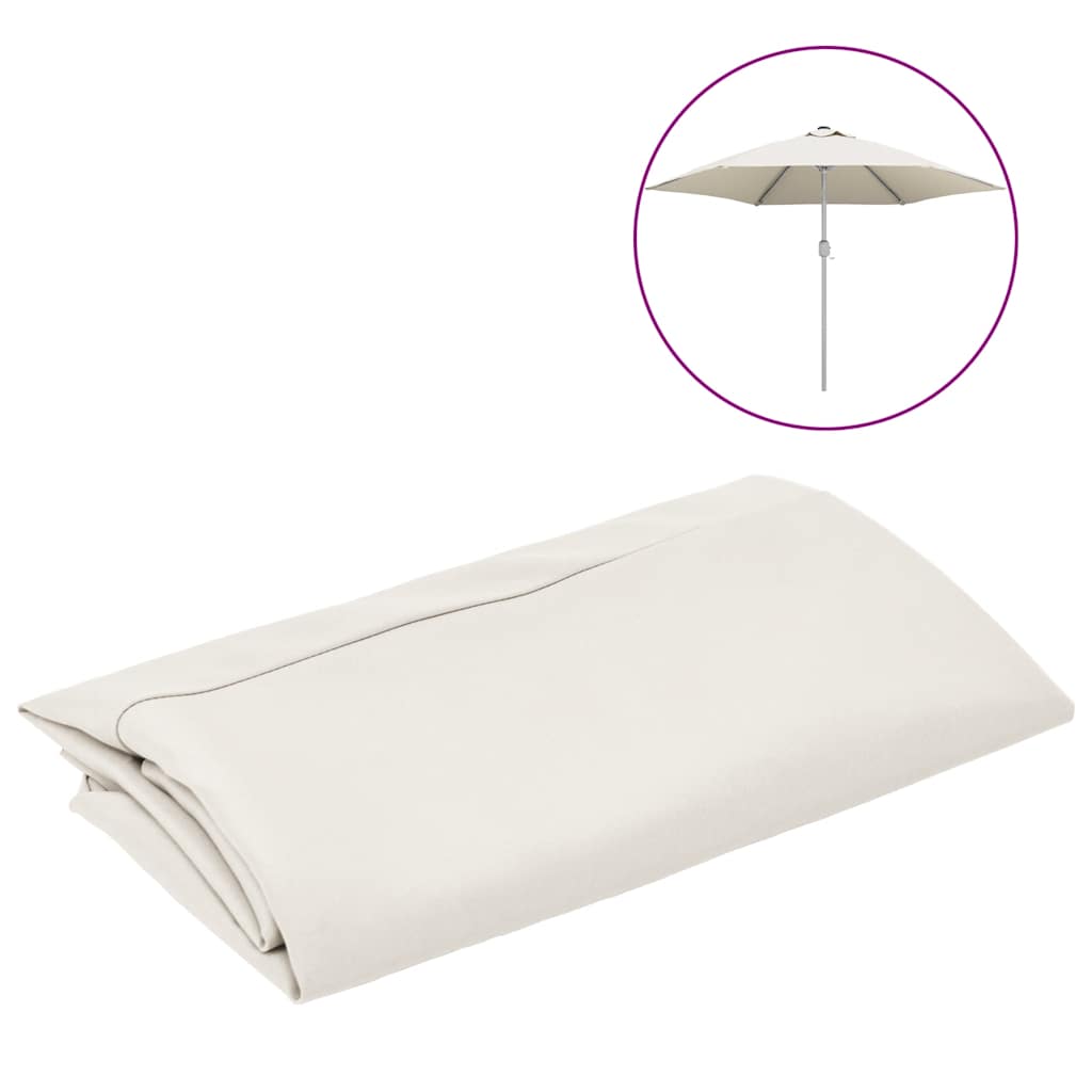 Tissu de remplacement Vidaxl pour parasol 300 cm blanc