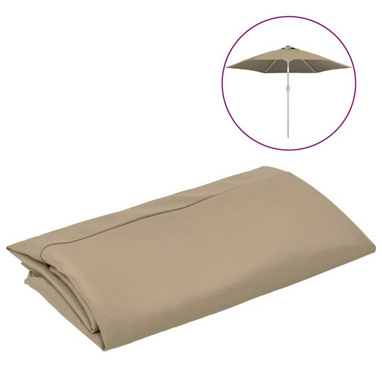 Tissu de remplacement Vidaxl pour parasol 300 cm taupe