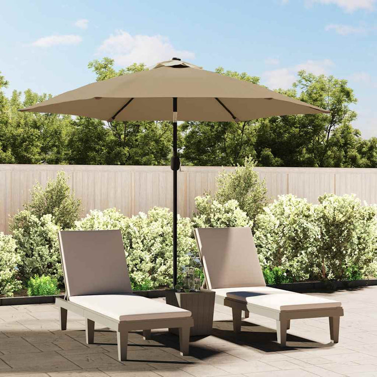 Tissu de remplacement Vidaxl pour parasol 300 cm taupe