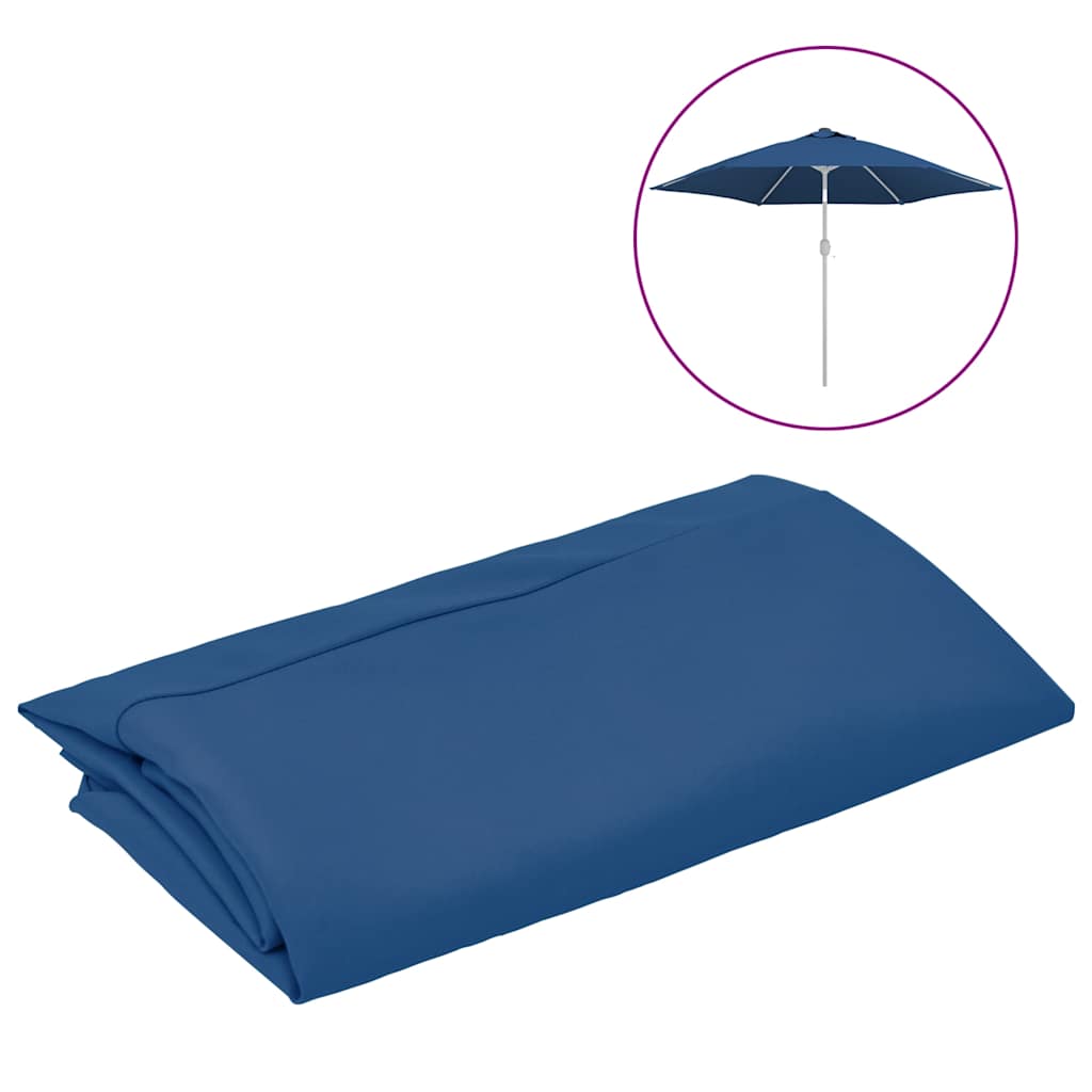 Tissu de remplacement de Vidaxl pour parasol 300 cm Azure Bleu