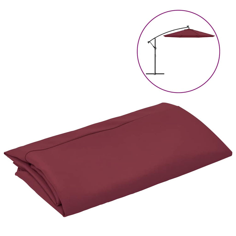 Tissu de remplacement Vidaxl pour parasol flottant 300 cm Bordeaux rouge