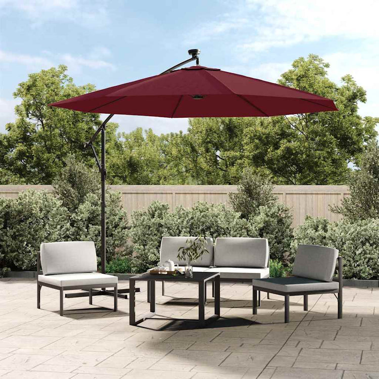 Tissu de remplacement Vidaxl pour parasol flottant 300 cm Bordeaux rouge