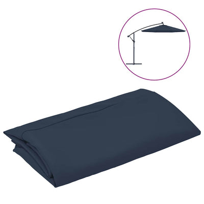 Tissu de remplacement Vidaxl pour parasol flottant 350 cm bleu