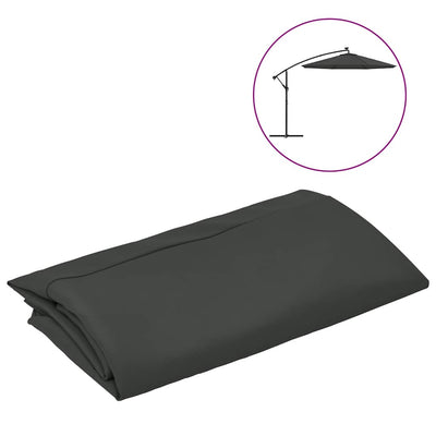 Tissu de remplacement Vidaxl pour parasol flottant 350 cm anthracite -colored