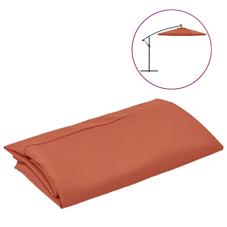 Tissu de remplacement Vidaxl pour parasol flottant 350 cm en terre cuite -colored