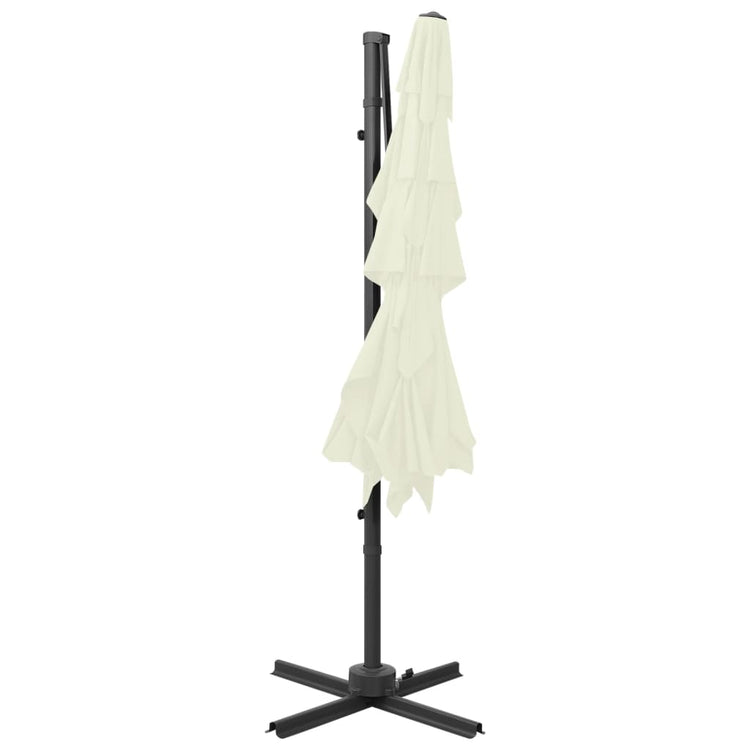 Vidaxl parasol 4 couches avec poteau en aluminium 250x250 cm de couleur sable