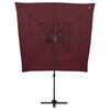 Vidaxl parasol 4 couches avec poteau en aluminium 250x250 cm rouge borgogne