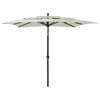 Vidaxl parasol 3 couches avec poteau en aluminium 2,5x2,5 m de sable