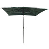 Vidaxl parasol 3 couches avec poteau en aluminium 2,5x2,5 m vert