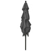 Vidaxl parasol 3 couches avec poteau en aluminium 2,5x2,5 m de couleur anthracite