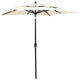 Vidaxl parasol 3 couches avec poteau en aluminium 2x2 m de sable