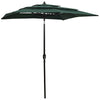 Vidaxl parasol 3 couches avec poteau en aluminium 2x2 m vert