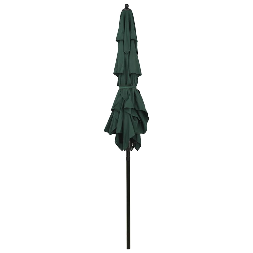Vidaxl parasol 3 couches avec poteau en aluminium 2x2 m vert