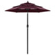 Vidaxl parasol 3 couches avec poteau en aluminium 2 m bordeaux rouge