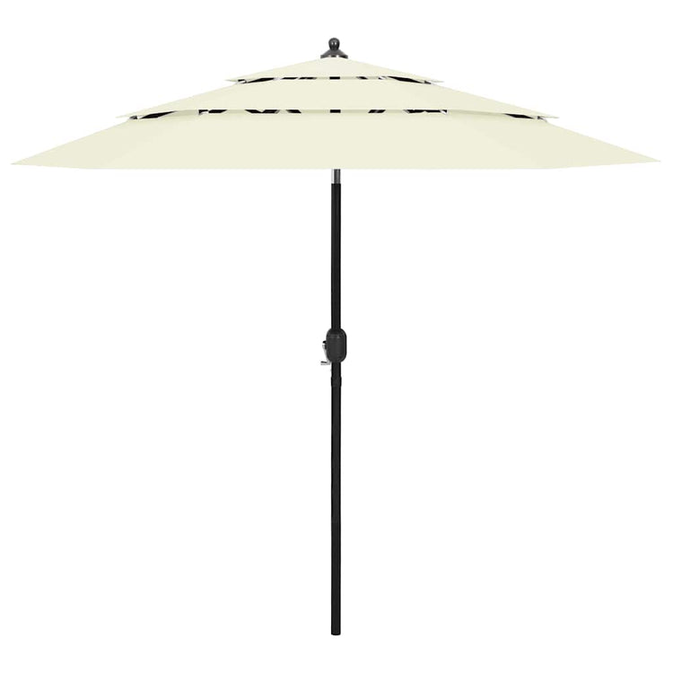Vidaxl parasol 3 couches avec poteau en aluminium 2,5 m de sable