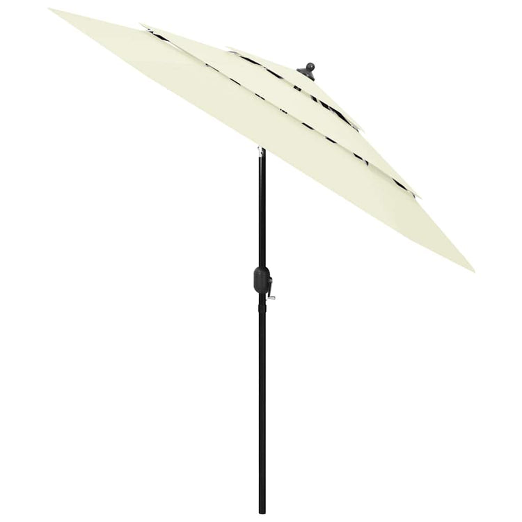 Vidaxl parasol 3 couches avec poteau en aluminium 2,5 m de sable