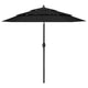 Vidaxl parasol 3 couches avec poteau en aluminium 2,5 m noir