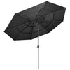 Vidaxl parasol 3 couches avec poteau en aluminium 3 m de couleur anthracite