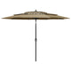 Vidaxl parasol 3 couches avec poteau en aluminium 3 m taupe