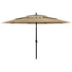 Vidaxl parasol 3 couches avec poteau en aluminium 3,5 m taupe