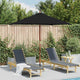 Parasol vidaxl avec poteau en bois 150x200 cm noir