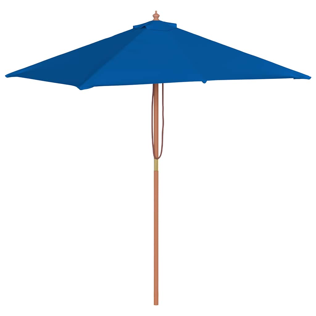 Vidaxl parasol avec poteau en bois 150x200 cm bleu