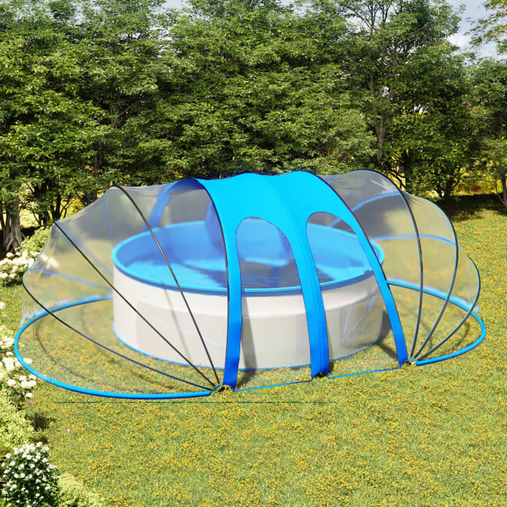 Vidaxl piscine dôme ovale 620x410x205 cm